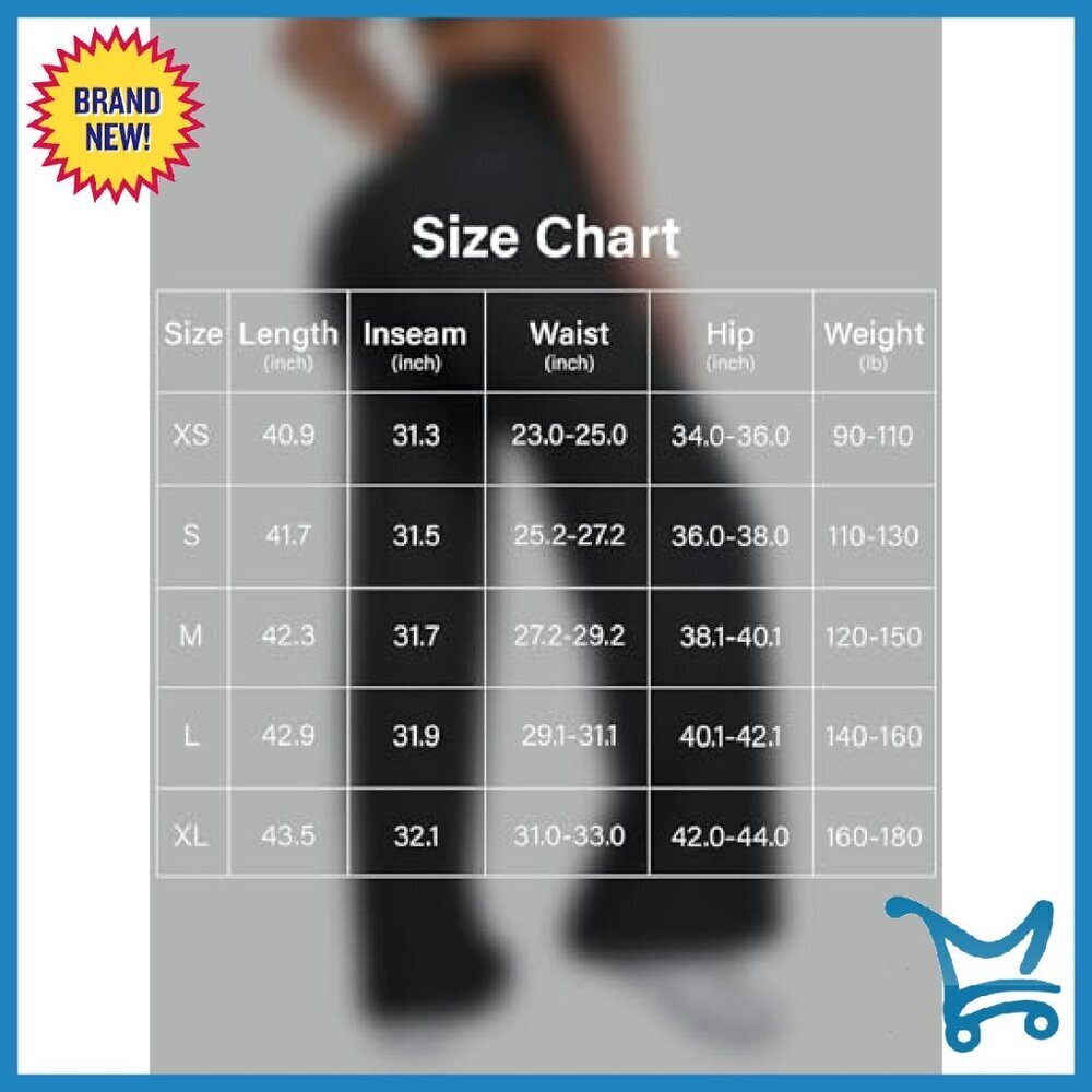 High Waist Wide Leg Sweatpants Stretch Casual Straight Leg - Picture 7 of 8